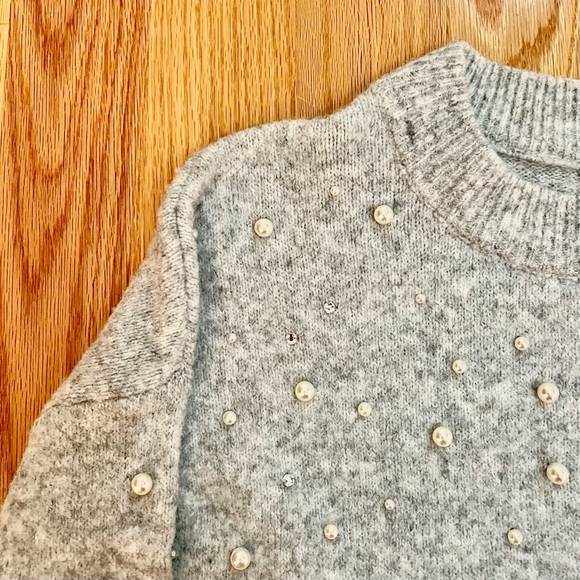 H&M Pearl & Rhinestone Embroidered Sweater - Picture 3 of 4